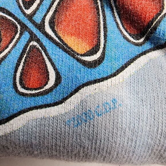 2000 Liquid‎ Blue Grateful Dead Fractal Stealie Blue Tie-Dye Shirt Size Large - Picture 7 of 8